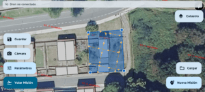 Ejemplo de una rejilla de vuelo sobre una misión