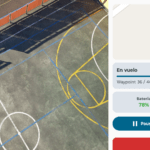 Aplicación mostrando el vuelo en tiempo real